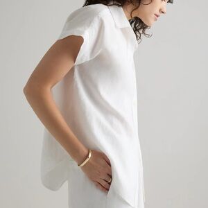 Cut Loose White Linen Button Up Shirt Size XS #linen #summer